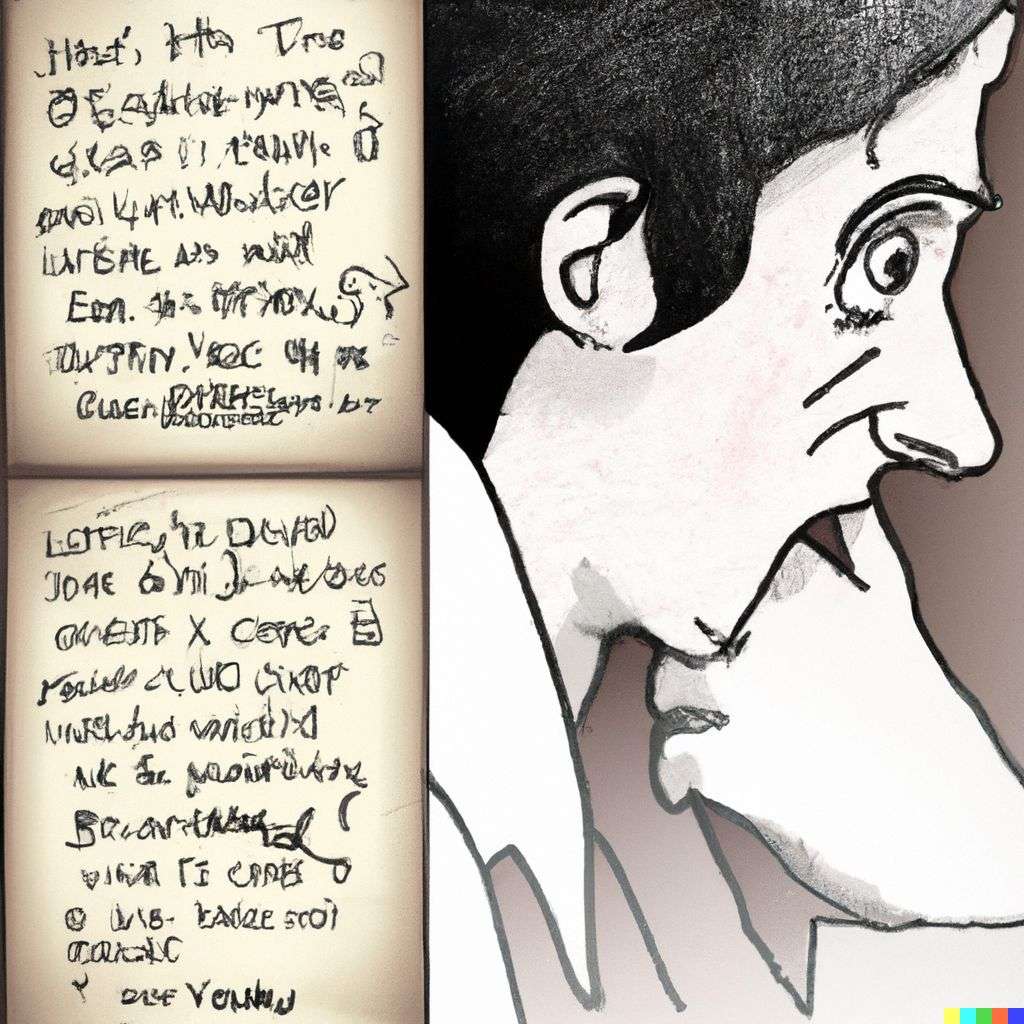 a representation of anxiety, comic book drawing